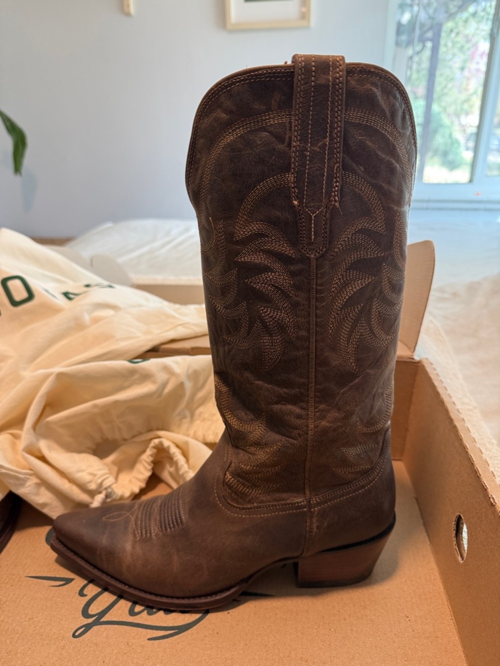 Tecovas Women's Annie Boot Brown Leather Size 9.5 - Picture 11 of 12